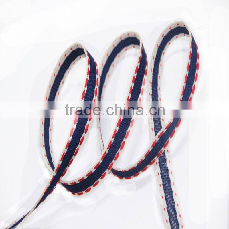 Double side stitched twill ribbon//garment accessories ribbon