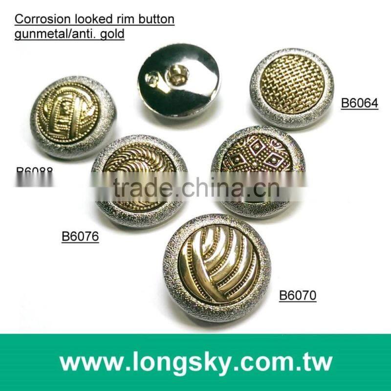 (#B6066/15mm, 21mm) 2 pieces combined button for authum fashion clothing