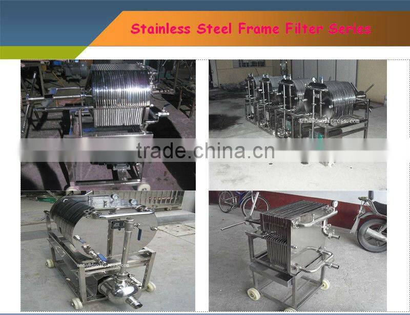 Juice Stainless Steel Plate and Frame Filter Press
