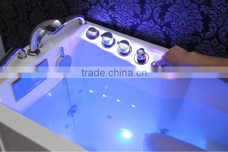 2016 foshan Massage Function Corner tub Safety Step in walk in tub