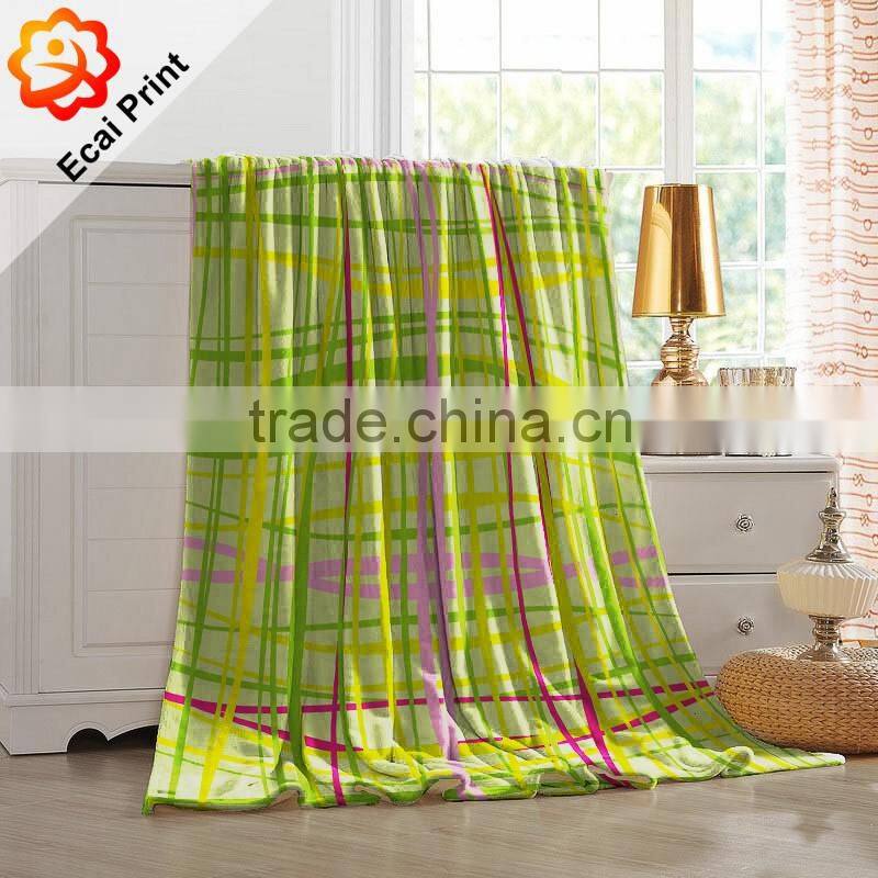 Comfortable luxury digital printing custom made throw blanket