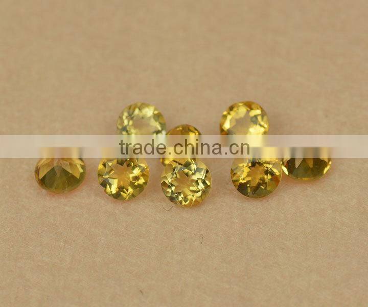 natural round shape yellow citrine stone prices