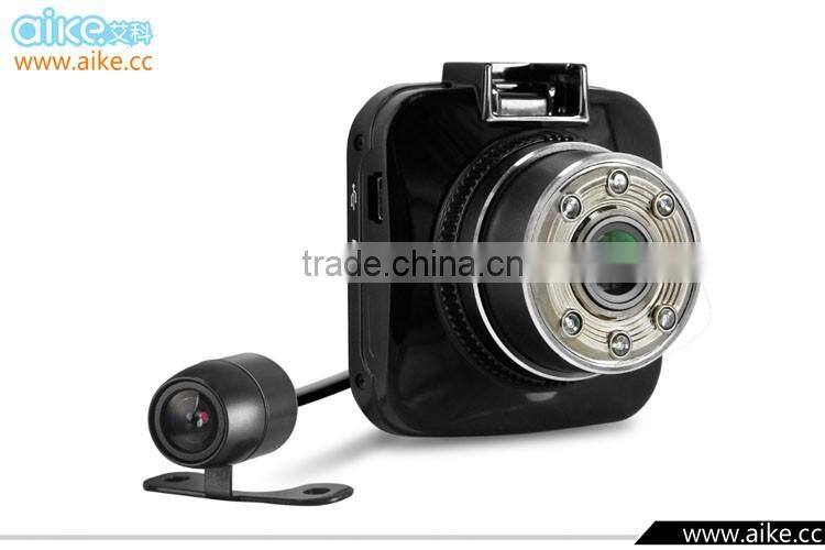 Dual lens Car DVR Dual Lens Car Black Box 2.0"TFT Full HD1080P External lens 720*480P With G-sensor Video recorder