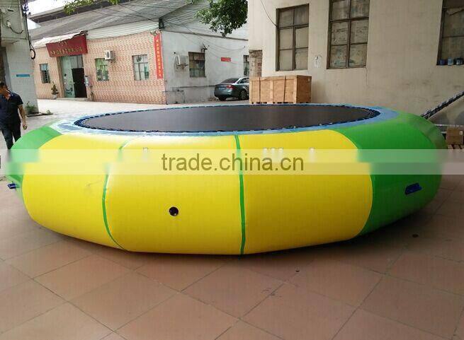 Factory price! Hot sale 0.9mmPVC inflatable water trampoline water sports