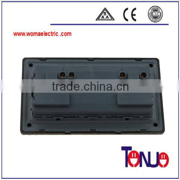 Double gang 13A switch socket with indicator