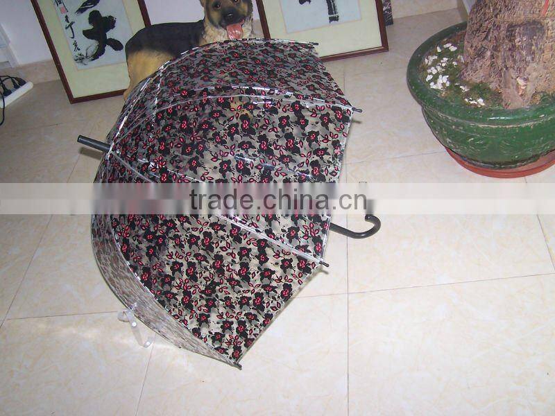 promotional 23*8k gift straight outdoor transparent umbrella