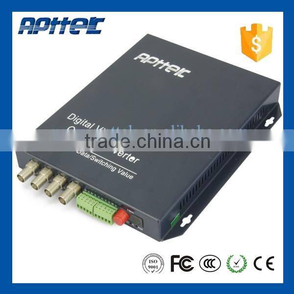 4 ch catv video converter digital to analog bnc to fiber video converter
