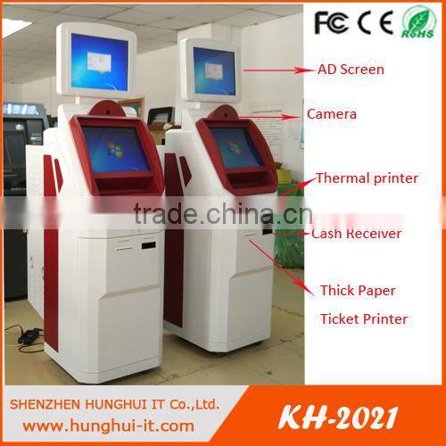 Free Standing Self Payment Touch Screen Kiosk With Cash Validator