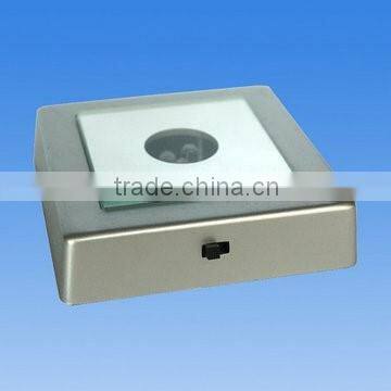 Crystal round led base with battery power for crystal block display