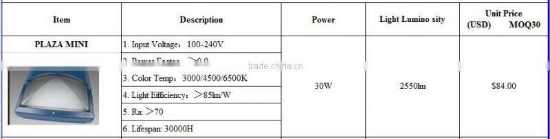 30w ip65 new aluminum square housing outdoor wall landscape lighting