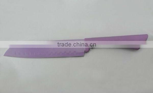 6pcs Nonstick kitchen Knife/Color acrylic stand kitchen Knife Set