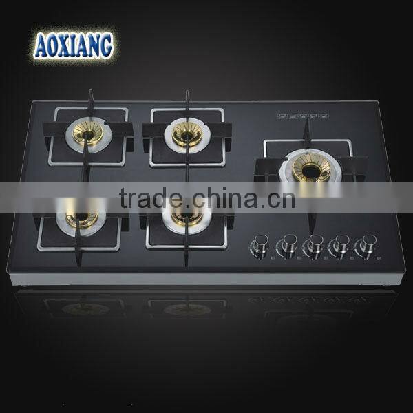 Kitchen 5 Burner Built-in Tempered Glass Gas Stove/ Gas Stove/ Gas Cooker AX-1228