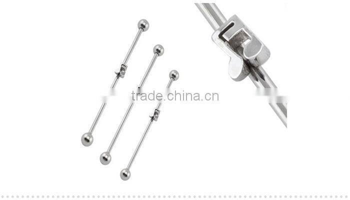 Fake industrial barbell piercing jewelry