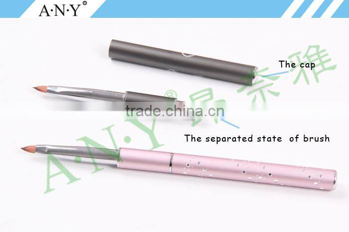 ANY Nail Art Clay Sculpture Metal Handle Triangle Nylon Hair Nail Att 3D Sculpture Brush Nail Design