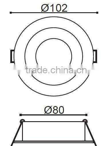 240V GU10 halogen ceiling downlight