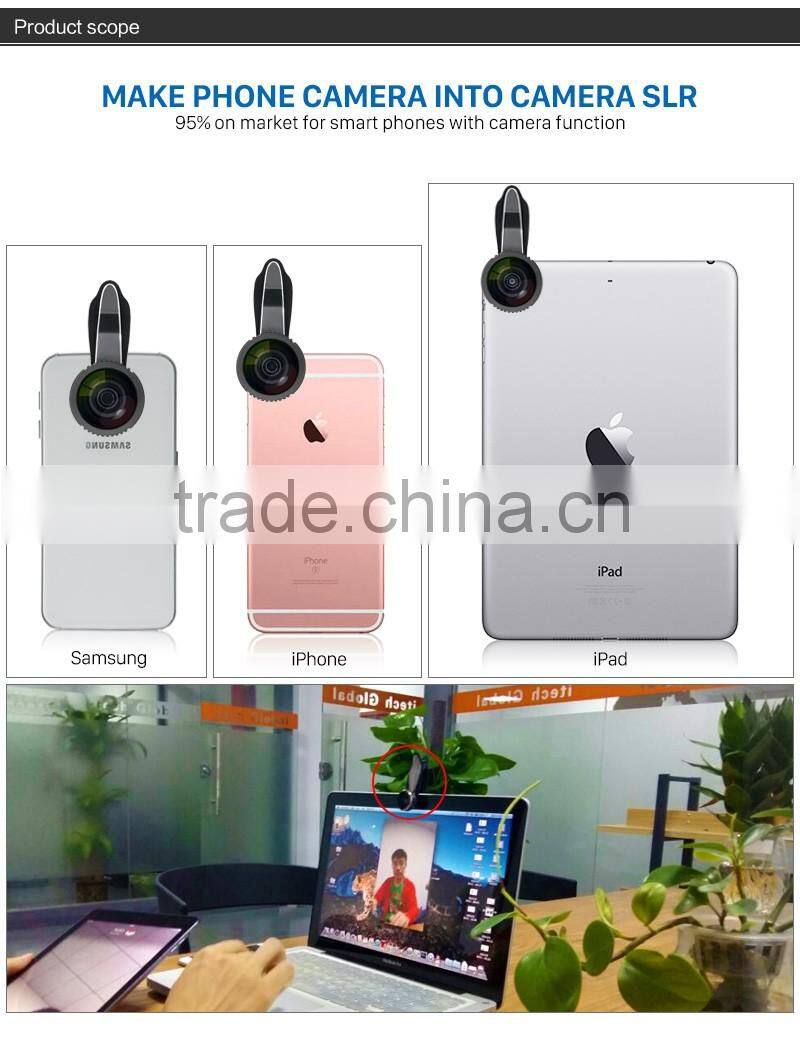 No Distortion Wide Angle Lens Clip HD 165 Degree Mobile Phone Wide Lens for iPhone 6S SE Samsung S8 S7 Huawei P9