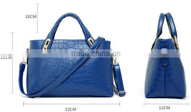 3 Pieces Vintage Leather Ladies Handbag Tote Bag Purse Set