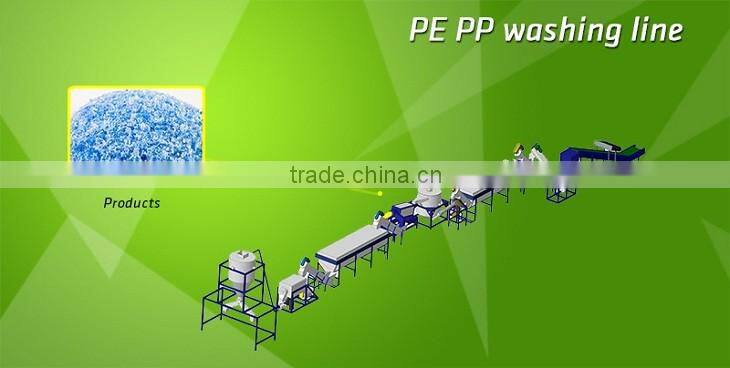 PE PP shredded pipe scraps plastic recycling line