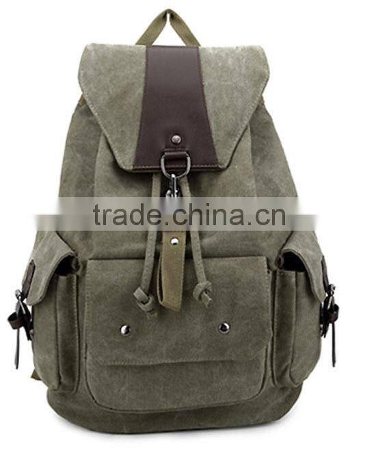 2015 Audit custom cheap canvas backpack for teens, canvas drawstring backpack