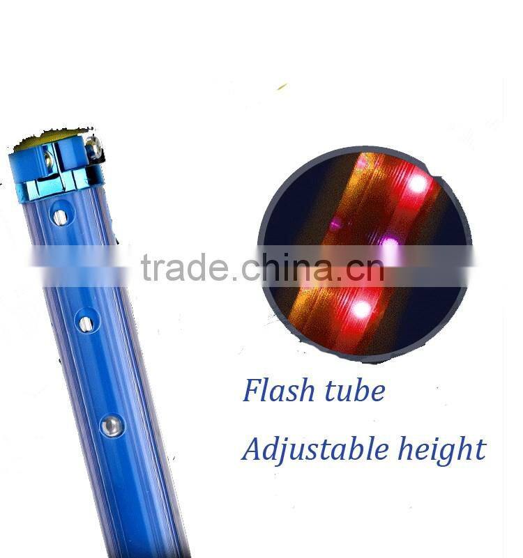 Cool double wheel pedal kick skateboard with LED light and mosic