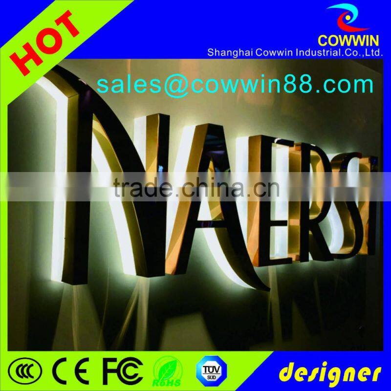 Custom acrylic backlit advertizing led channel letter sign/logo