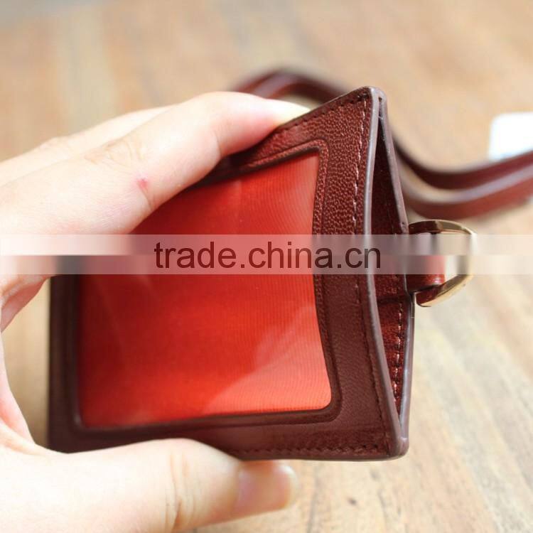 Cow leather material in cheap price id card holder in business