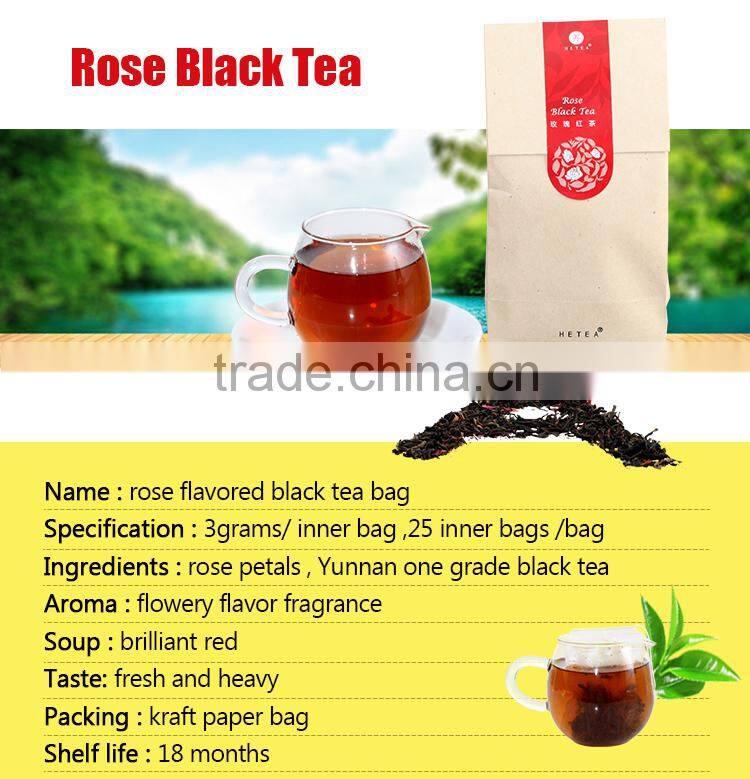 good tasty world popular rose blended tea chinese dianhong