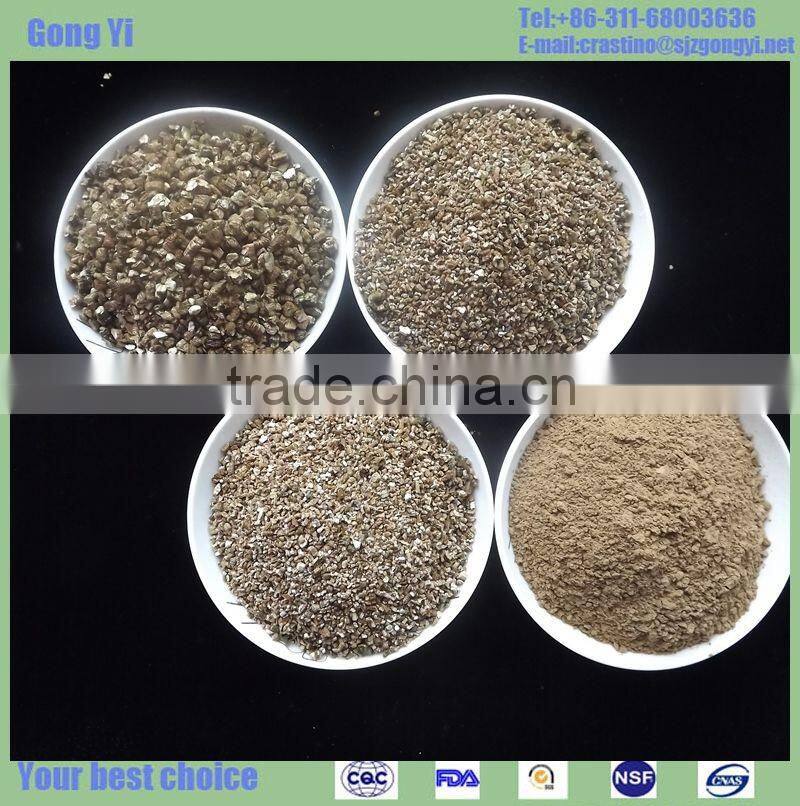 high quality raw gold vermiculite in 1-3mm with 8 times expanded