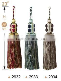 High quality wholesalers small rayon decorative handmade tassel for home textile,curtain,key tassel