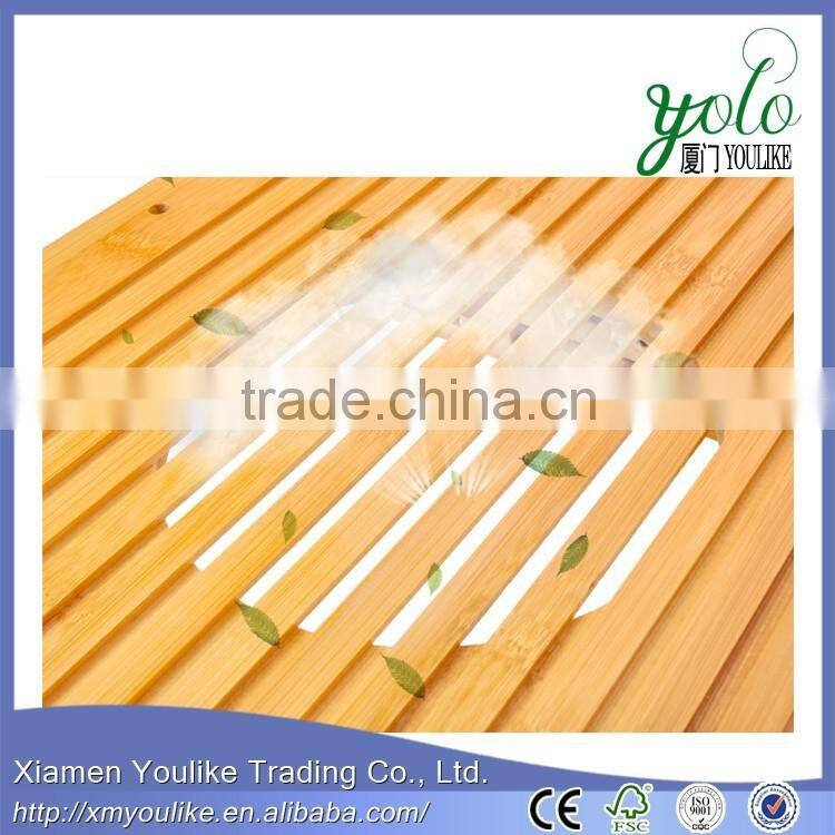 Heat dissipation design home Bamboo folding desk bamboo PC/computer desk