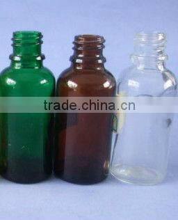 amber glass bottle with screw plastic cap