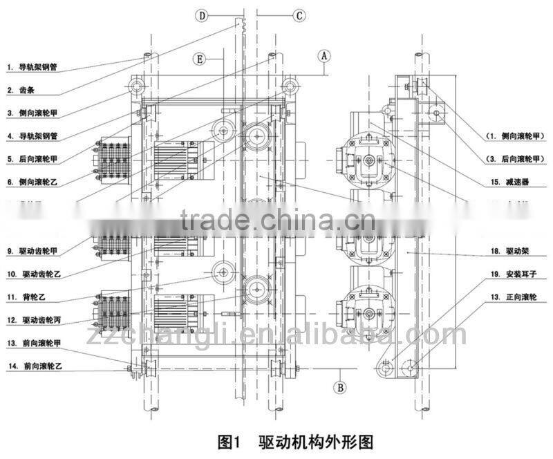 1T-2T construction passenger sc100 construction lifter