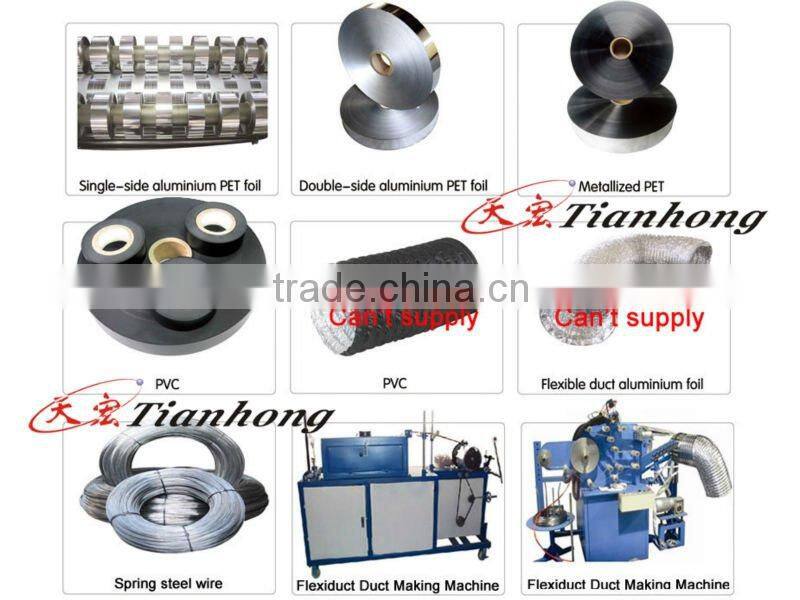 Flexible duct material aluminum polyester foil