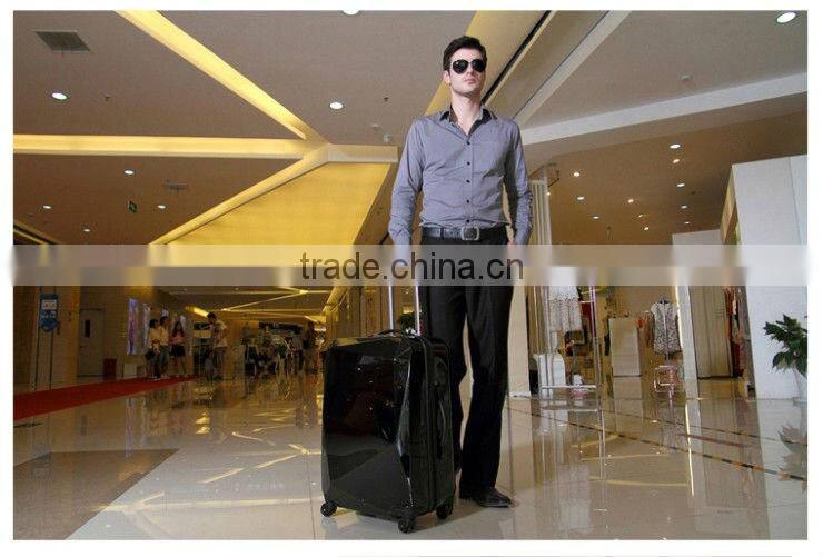 2014 china alibaba fashionable bag top-quality travel trolley luggage ,hot sale suitcase with hardshell and diamond shape