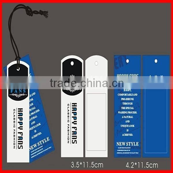 Hot Sale Colorful Printed Paper Hangtags For Clothing With Rope