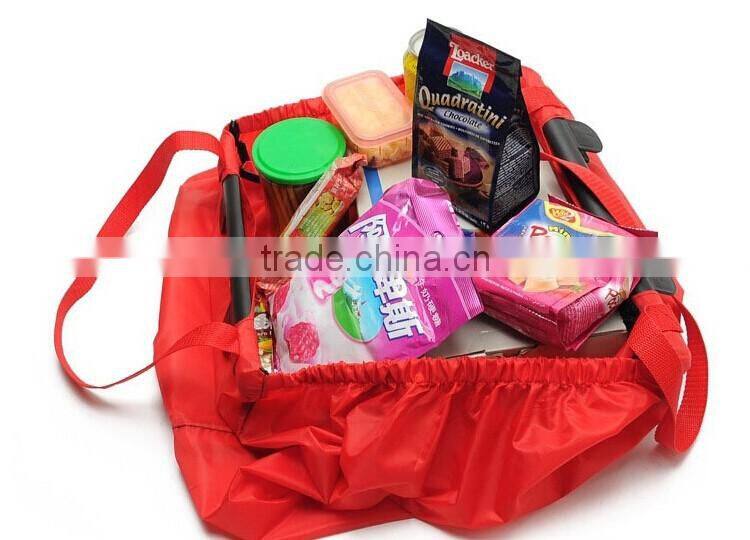 Foldable trolley cart supermarket shopping bags, multifunctional reusable shopping cart bags