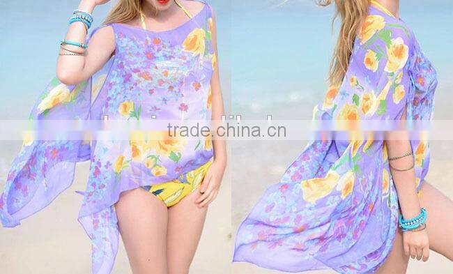 Perfect floral wholesale bikini sarong beach pareo