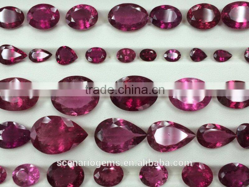 #HMZZ Natural Free Shape Cuts Loose Gemstone Rubellite Cuts