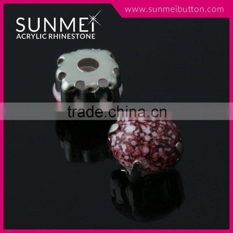 Bulk Round Shape with Claw Spray Effect Acrylic Beads Wholesale