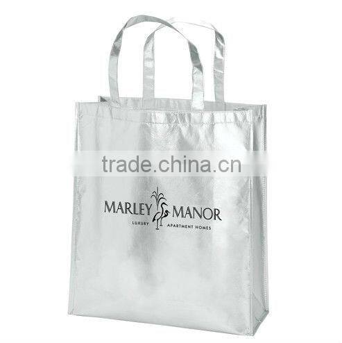 promtional stylish metallic non-woven shopping bags