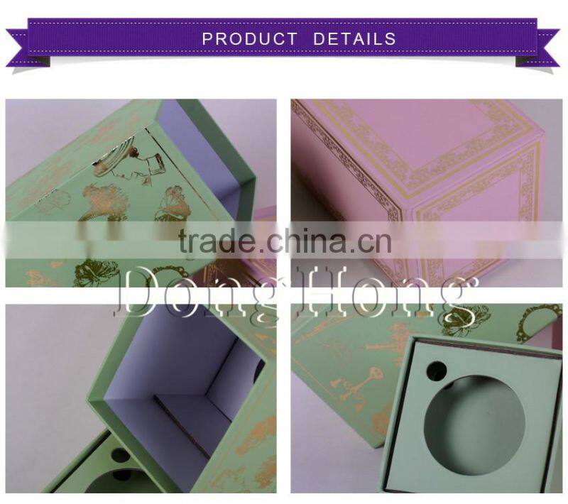 Hot stamping square cardbaord wine gift boxes wholesale