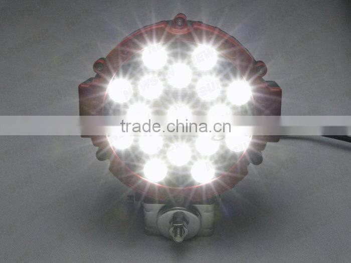 High Performance Flood /Spot Led Work Light 51w super bright 17 leds auto led work light 6.3 inch