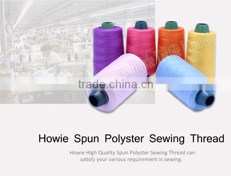 colorful 100% polyester HT sewing thread with bobbin/tube/cone for household