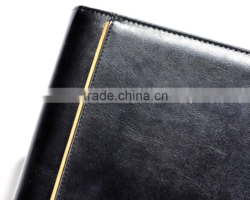 leather folder with card holder&A4 loose leaf folder&document folder