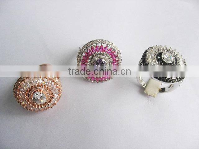 Fashion jewelry 925 sterling silver jewelry silver ring with Zircon Stone