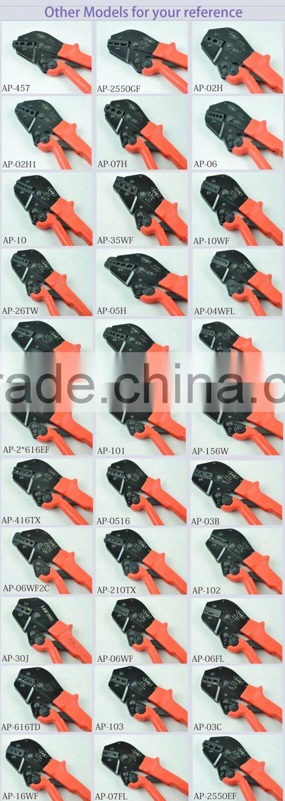 AP-04WF press tool carbon steel ratchet crimping tool 1-6mm2 cable ferrules hand crimping tool