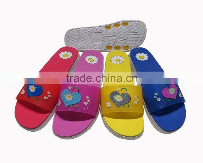 new ladies flat slippers with pvc upper