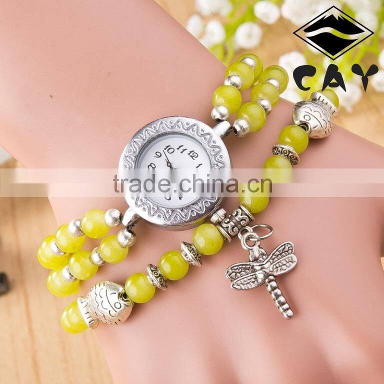 In Stock 8 Colors Fashion Women Handmade Women Watch Retro Leather Bracelet Heart Decoration Quartz WristWatches