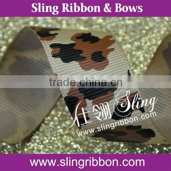 Fashion Leopard Printed Grosgrain Ribbon