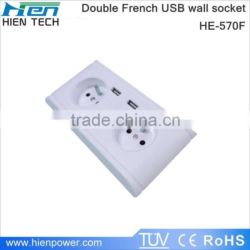European type for 16A 5V2A for French wall mounted power socket